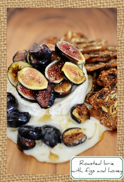 Roasted Brie with Figs and Honey