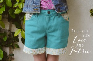 Weekend Project: Restyle Shorts with Lace and Fabric